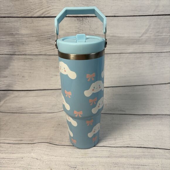 STANLEY Iceflow Flip Straw 30 oz Tumbler CINNAMAROLL Blue Travel Cup - Picture 2 of 7
